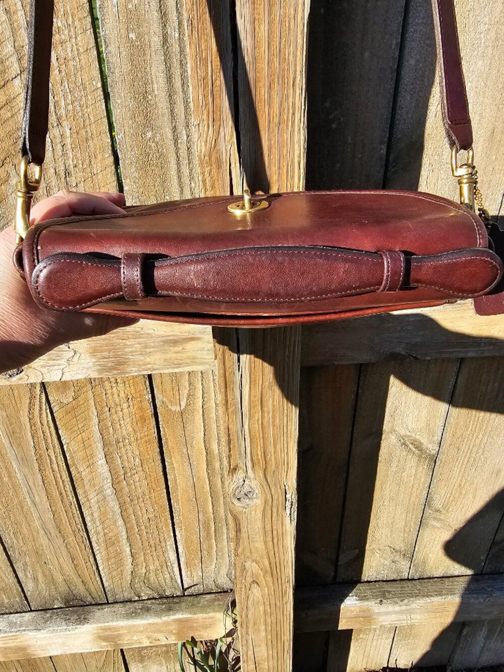 Vintage Coach Plaza Bag #9860 Mahogany Made In USA Year 1989 - Picture 9 of 13